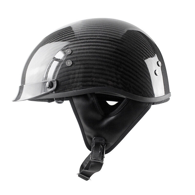 Carbon Fiber Motorcycle Half Helmet Men Women Gift Retro Motorcycle Helmet