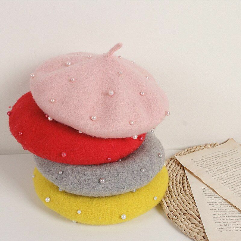 Caps Berets Princess Kids Girls Lovely Beanies Hats Spring Autumn Winter Toddler