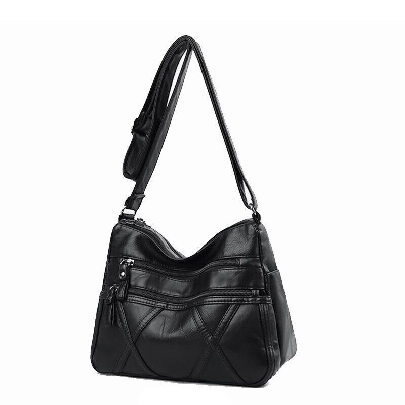 PU Leather Crossbody Bag Women's Bag Shoulder Handbags Multi-pocket Mom Bags