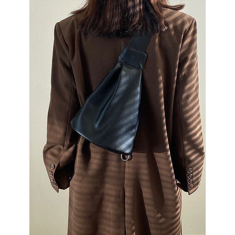 Women's Crossbody Bags Chest Bag Female Bag Soft Leather Bucket Bag