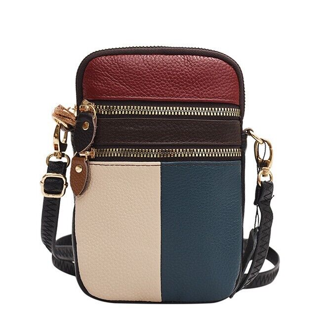 100% Genuine Leather Crossbody Bags Colorful (Random) Women's Sling Shoulder Bag