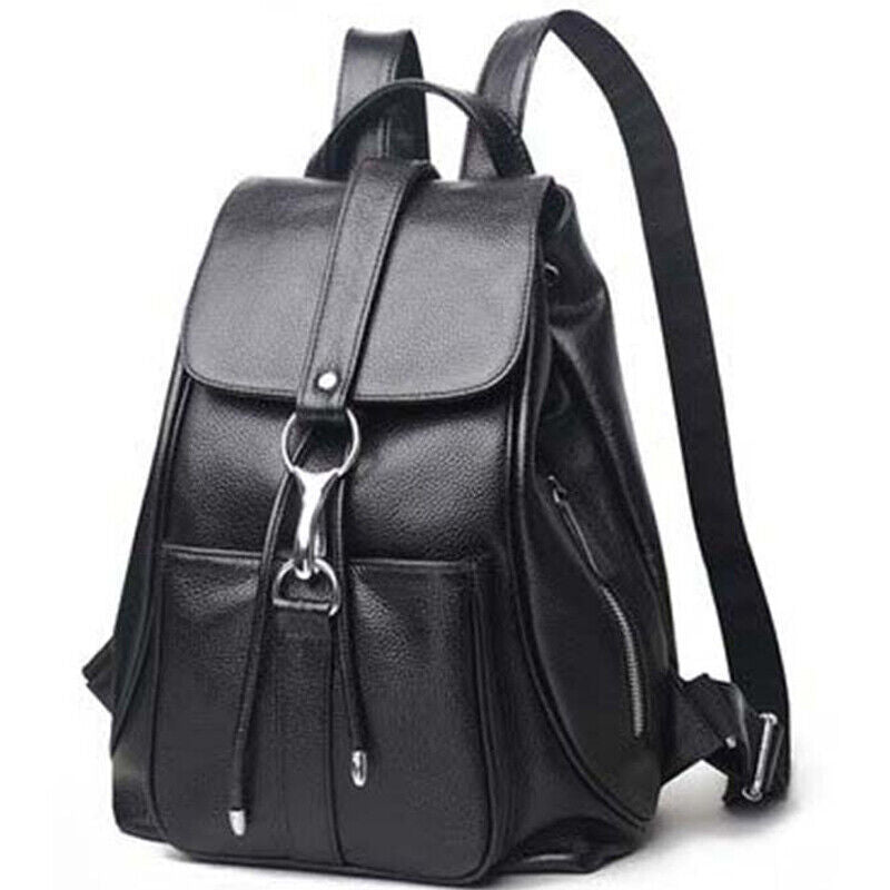 Genuine Leather Women's Backpack Travel Bag Rucksack Shoulder Bag School Bag