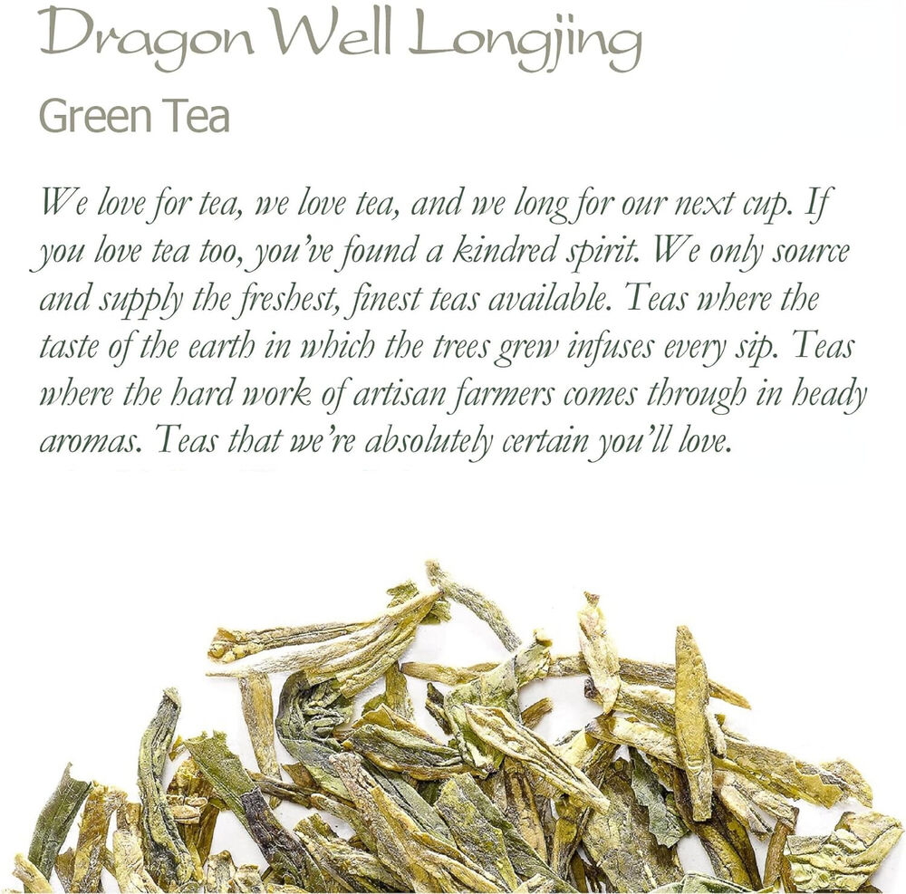 Dragon Well Green Tea - Longjing Loose Leaf Tea from China - Chinese Tea - 100g
