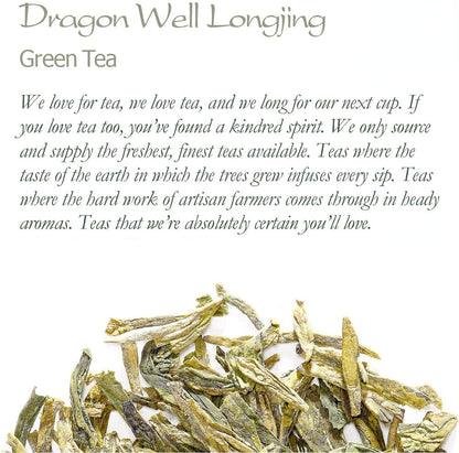 Dragon Well Green Tea - Longjing Loose Leaf Tea from China - Chinese Tea - 100g