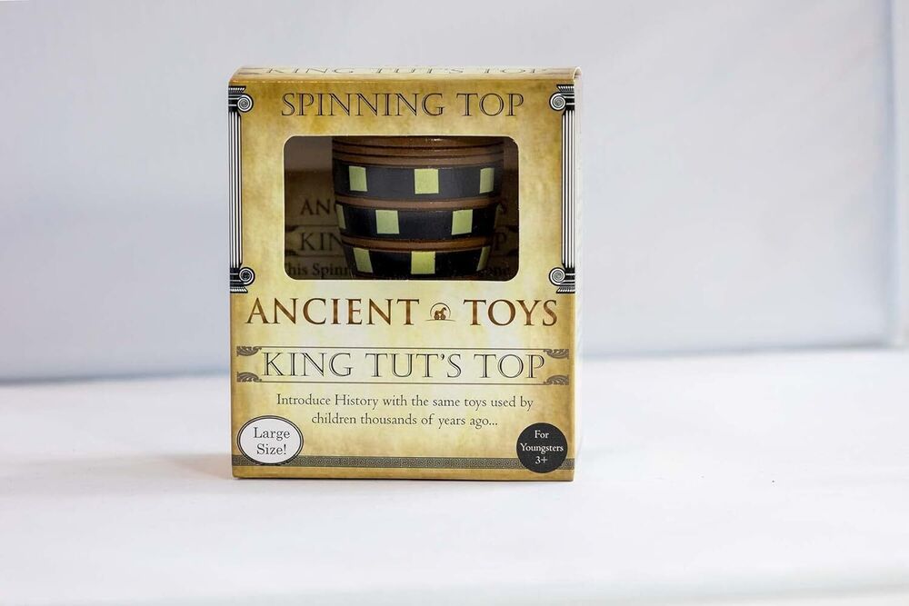 Handcrafted Wooden Spinning Top Children Toys Gift Box with Spinning String