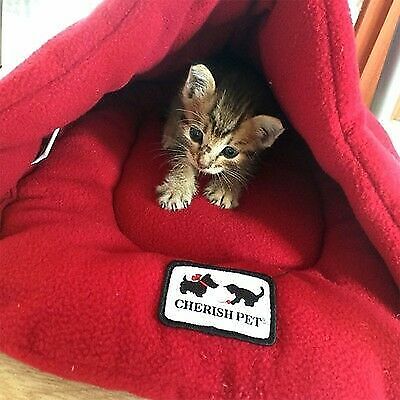 Cave Crate Cozy Warm Winter Bed House Sleeping Bag Plush Mat Pet Dog Cat Puppy