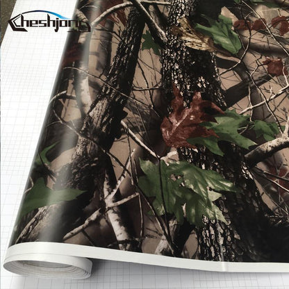 Camo Tree Vinyl Car Wrap Adhesive Real Tree Camouflage Film for Truck Hood Roof
