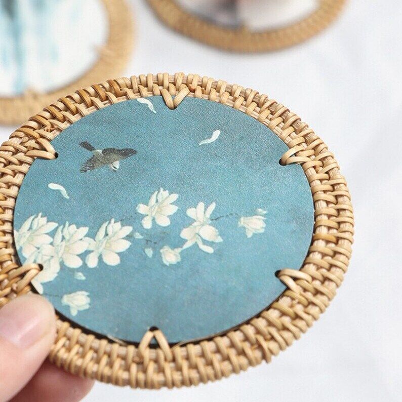 Bamboo Mat|Straw Tea Mat|Coaster|Teacup Mat|Cup Pad