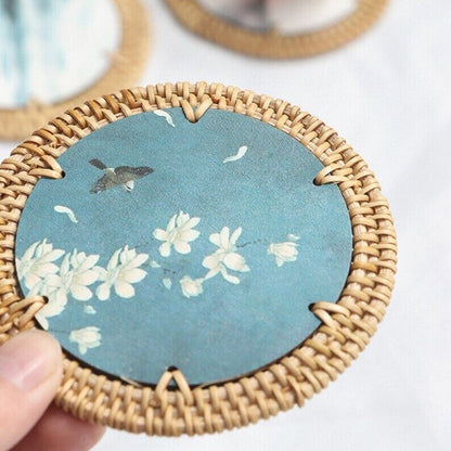 Bamboo Mat|Straw Tea Mat|Coaster|Teacup Mat|Cup Pad