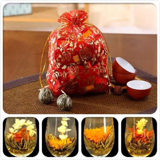 10Pcs Handmade Blooming Flower Tea Ball