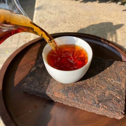 Golden Banzhang Pu-erh Cooked Tea 200g Ripe Puerh Tea Brick Organic Pu'er Tea