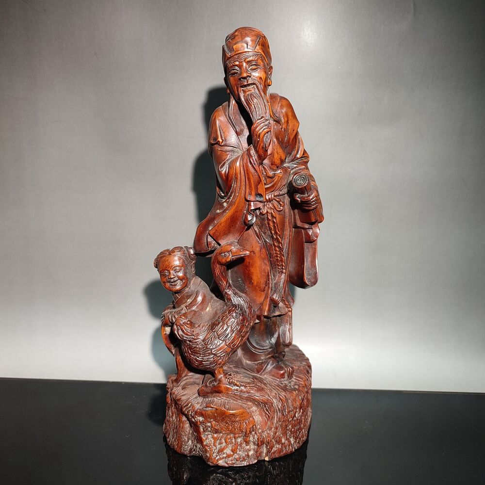 chinese Wang Xizhi love geese wood carving most famous early calligrapher Carved
