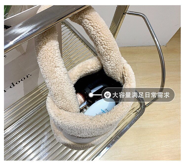 Lamb Wool Women Shoulder Bags Small Handbag Winter Faux Fur Female Hand Bag
