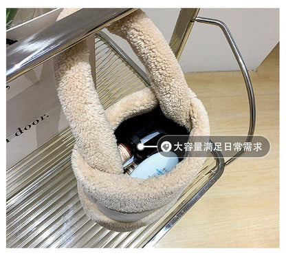 Lamb Wool Women Shoulder Bags Small Handbag Winter Faux Fur Female Hand Bag