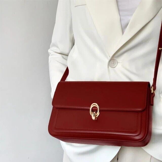 Women's Classic Vintage Handbag Leather Shoulder Bag Luxury Quality Retro Gift