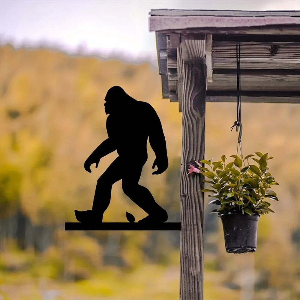 Garden with this Iron Silhouette Gorilla Branch Insert Wall Art