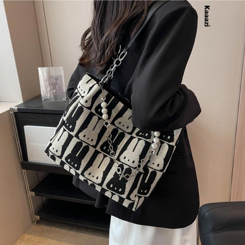 Handbag Chain Shoulder Bag Canvas Women's Work Tote Bag Casual