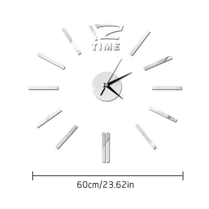 DIY Wall Sticker Clocks Acrylic Home Office Adhesive Mini Living Room Decor 60cm