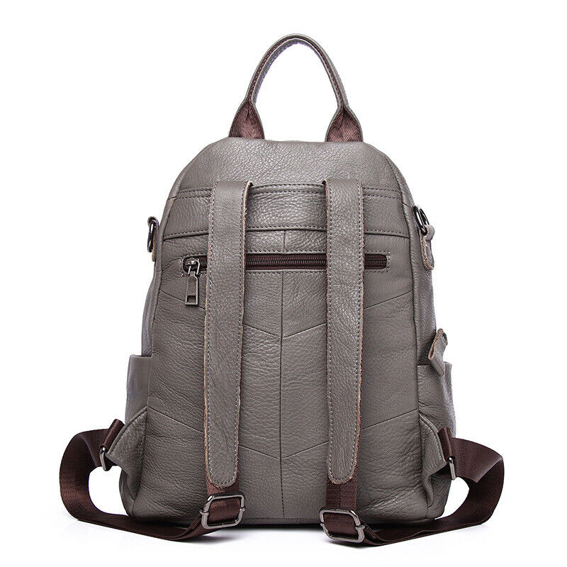 Soft Top Cow Leather Backpack, Women's Leather Travel Bag Crossbody Shoulder Bag