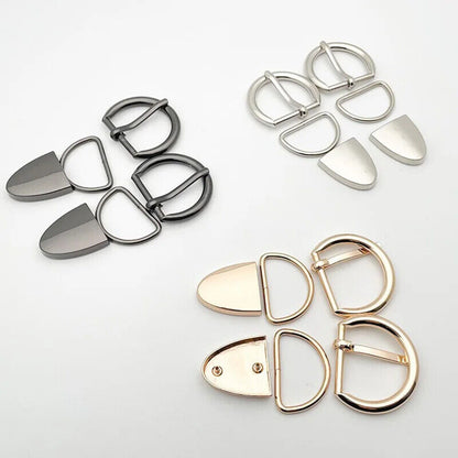 Women Belt Buckles 3Pcs Vintage Carved Metal Pin Jeans Waistband DIY Accessories