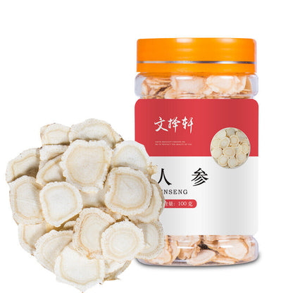 100g Slices Canned Premium Ginseng Tea Premium Changbai Mountain Ginseng 人参片