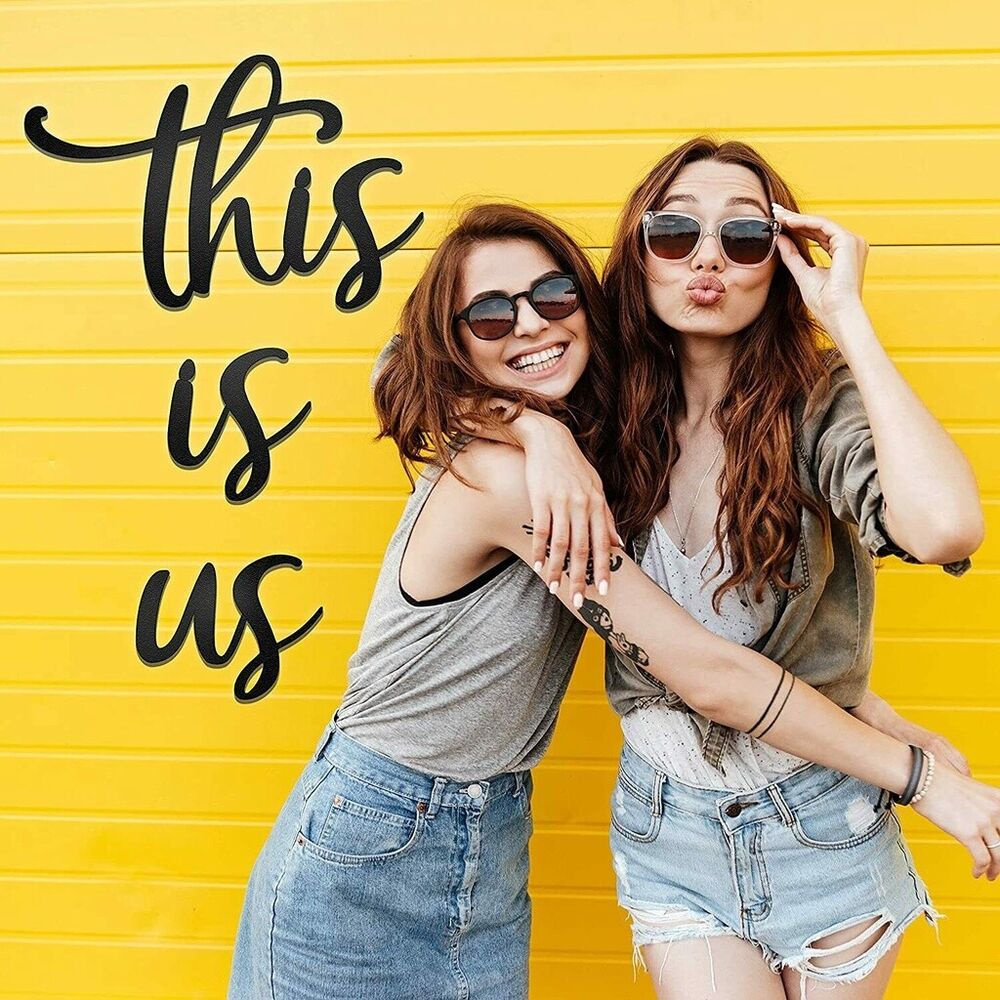 This Is Us Signs Artwork Wall Stickers Shape Decoration Home Metal Decorations