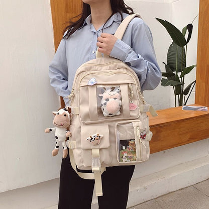 Travel Book Bag Large Backpack Waterproof Nylon Schoolbag College Laptop Bag 1PC