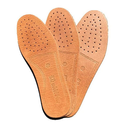 Men Women Shoe Insole Cowhide Leather Comfortable Anti-Slippery Flat Pad EU35-43