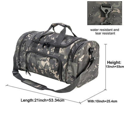 Tactical Travel Bag Men Outdoor Handbag Sports Bags Gym Hiking Bag Shoes