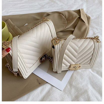 Retro Embroidery Chain Bag Handbag Shoulder Messenger Small Square Bag S/L Size