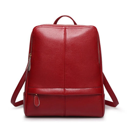 Fashion Backpack School Style Leisure Travel Softback Zipper Bags Red Purse 1 PC