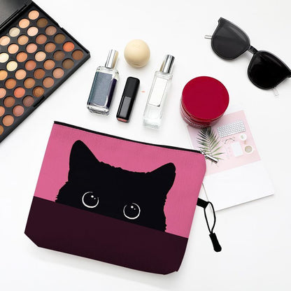 Cats Footprints Cosmetic Bag Cases Makeup Organizer Bag Traveling Polyester 1 PC
