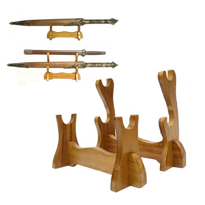 Sword Display Stand Solid Wooden Katana Samurai Tanto Knife Cosplay Wand Holders