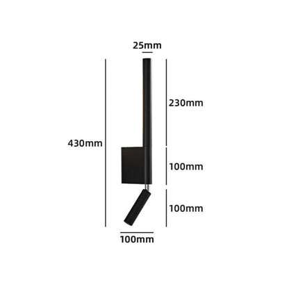 Bedside Wall Lamp Nordic 330 Degree Rotation Adjustable Indoor Lighting W/Switch