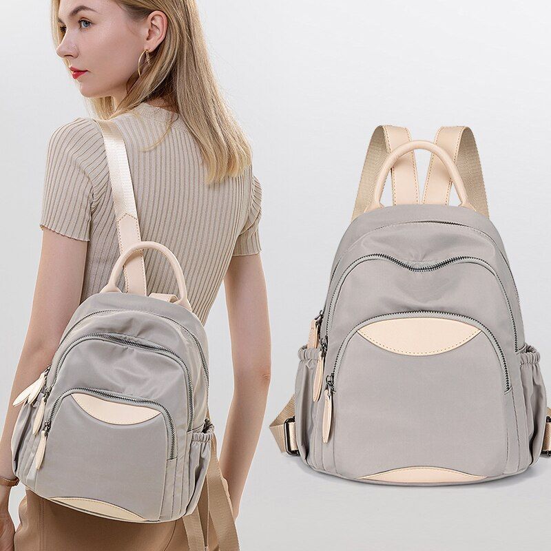 Waterproof Backpack Leisure Traveling Bags Small 1PC Leather Makeup Purse Oxford