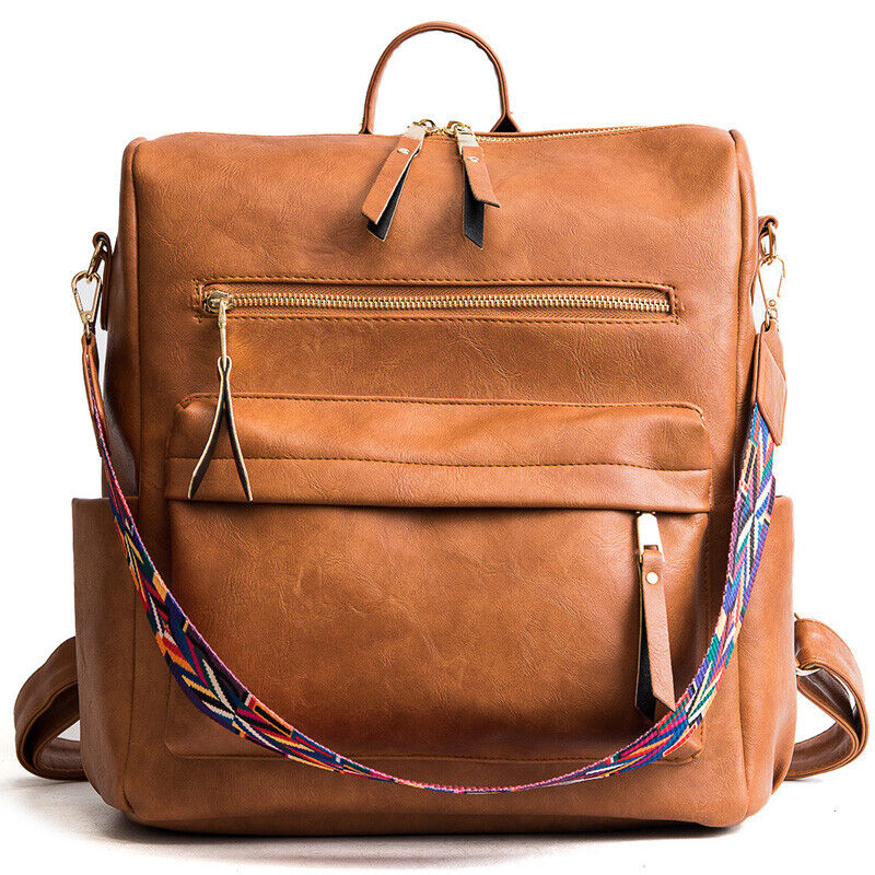 Women Luxury Backpack Bookbag Shoulder School Travel Laptop Rucksack Zipper Bag
