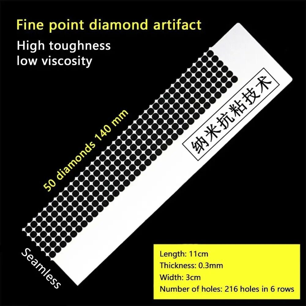 Diamond Painting Ruler Low Viscosity Stainless Steel Fix Tools Embroidery Assist