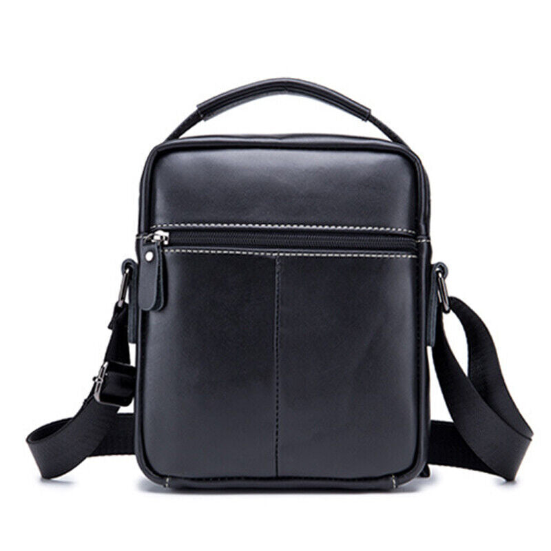 100% Genuine Leather Men's Crossbody Shoulder Bag 8" Handbag Business Cowhide