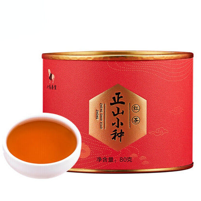 80g Zhengshanxiaozhong Black Tea Genuine Natural Canned Fragrant Tea Health Care