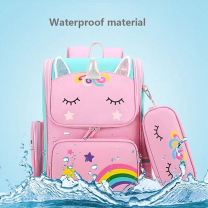 School Bags Backpack girls Trolley Bag Wheels Student Kids Backpack Bag