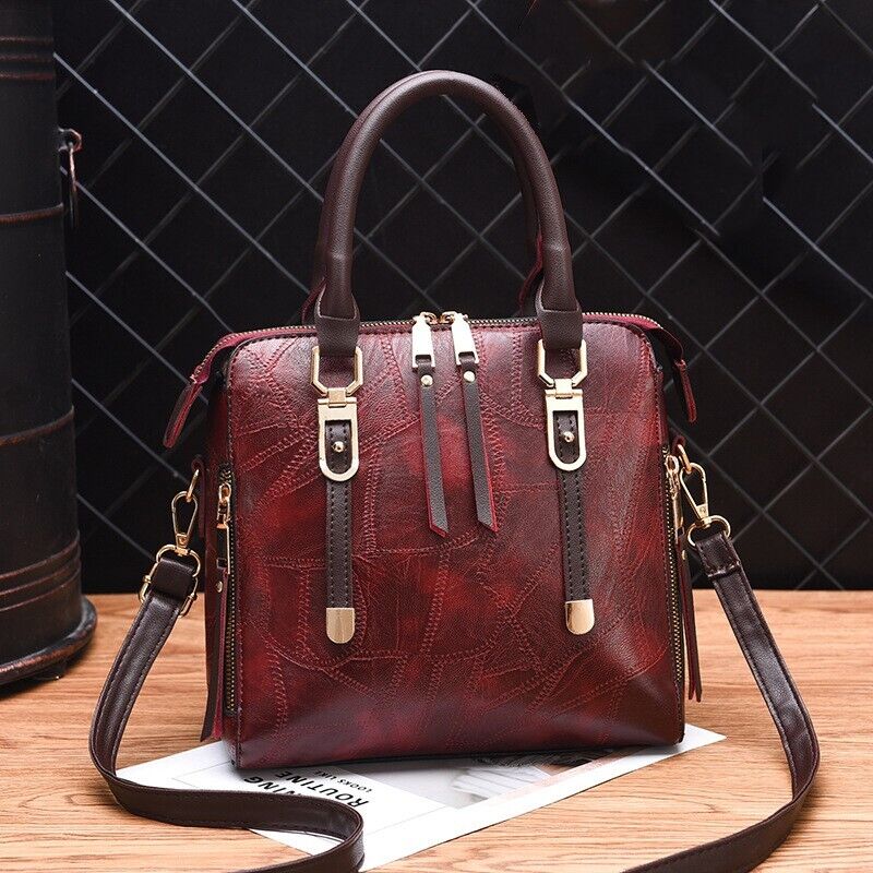 Womens Ladies PU Leather Vintage Backpack Handbag Shoulder Crossbody Bag Tote