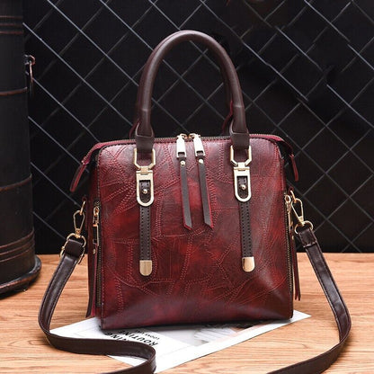 Womens Ladies PU Leather Vintage Backpack Handbag Shoulder Crossbody Bag Tote