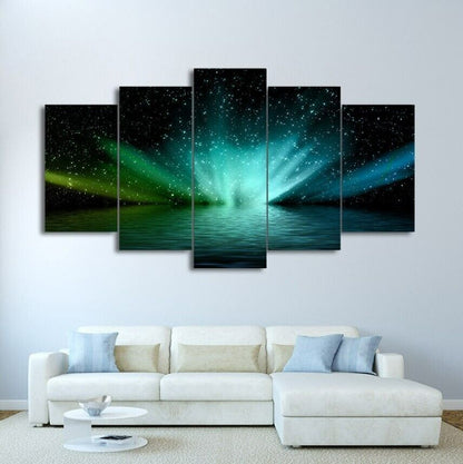 5Pcs Wall Art Canvas Painting Picture Home Decor Modern Abstract Starlight Water