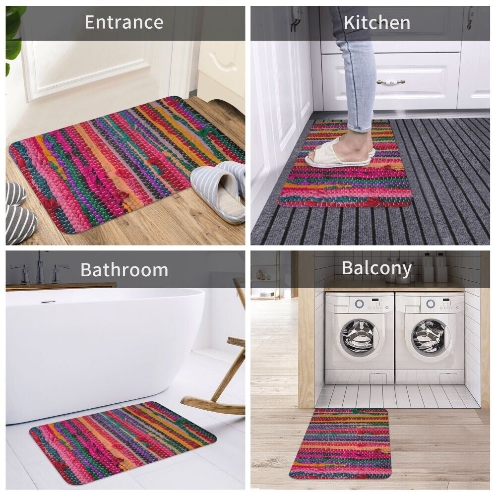 Bedroom Mat Mexican Weave Doormat Kitchen Carpet Entrance Bath Door Rugs 40x60cm