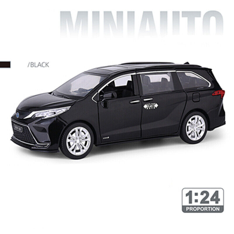 1:24 Toyota Sienna MPV Legierung Modell Auto Druckguss Fahrzeug Soundlicht Kinder Geschenk Spielzeug-