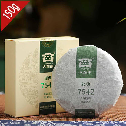 150g Dayi Classic 7542 Puerh TAETEA Raw Puer Raw Pu-erh Chinese Pu'er Tea