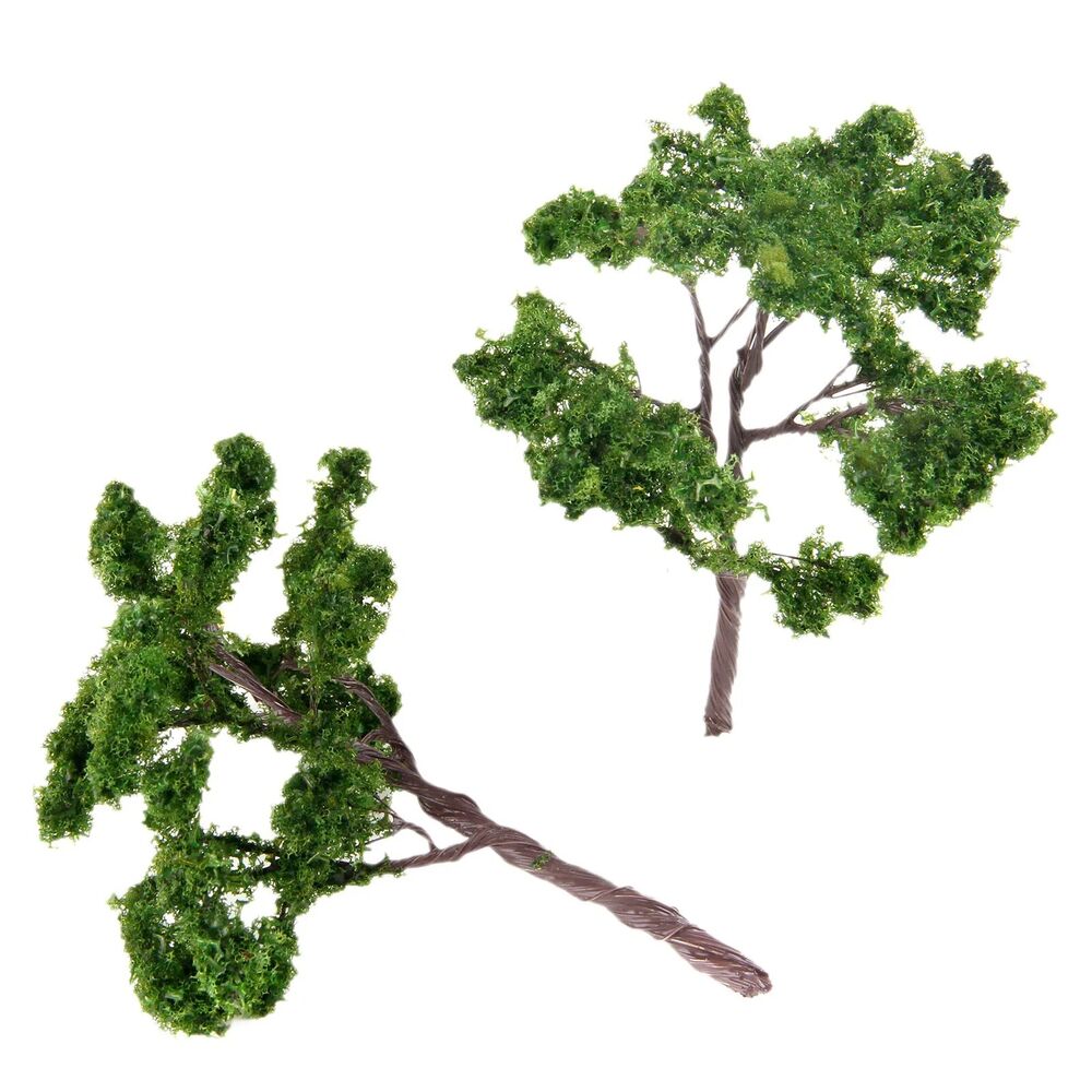 Model Trees 5Pcs Iron Wire DIY Railroads Park Nature Diorama Scenery Layout 10cm