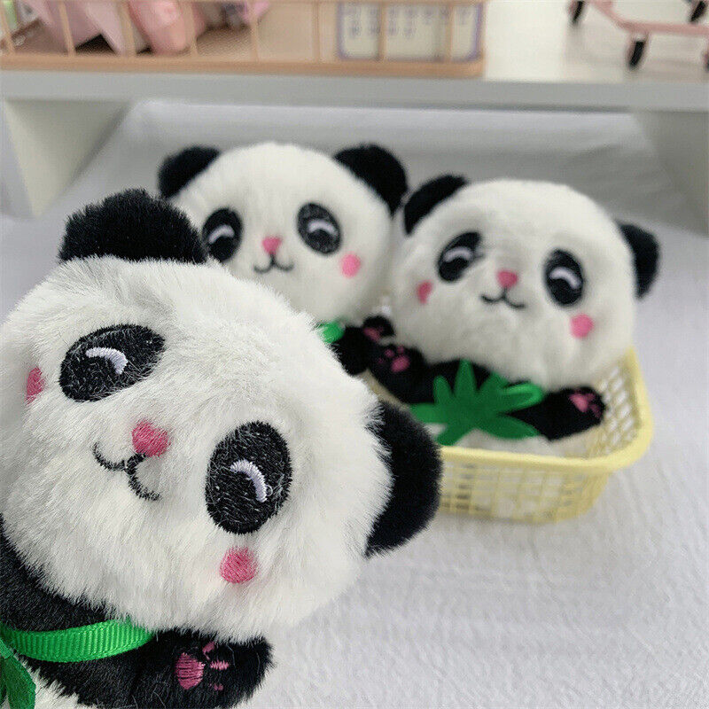 1Pc Fashion Cute Plush Panda Keychain Pendant Bag Accessories Schoolbag Pendant