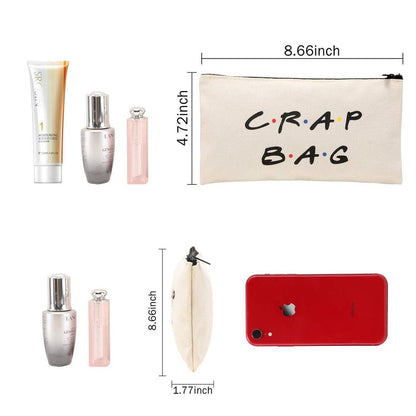 Erweicet Friends Show Merchandise Makeup Cosmetic Bags, 2 Pack Canvas White