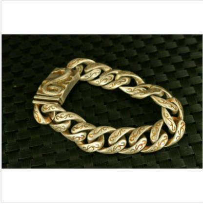 Cool chinese old tibetan silver hand carving snake statue bracelet collect gift